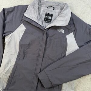 The North Face Gray and White Ski Jacket